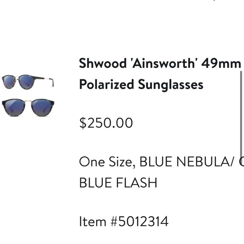 Shwood Ainsworth Polarized Sunglasses 49 mm